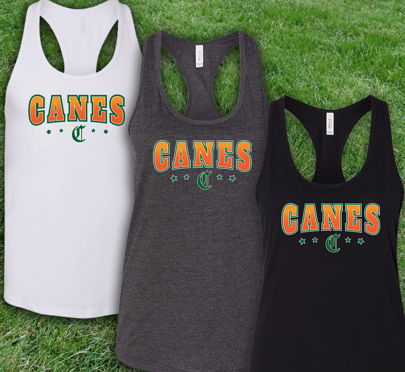 Women's "Cane's 4 Star" Racerback Tank