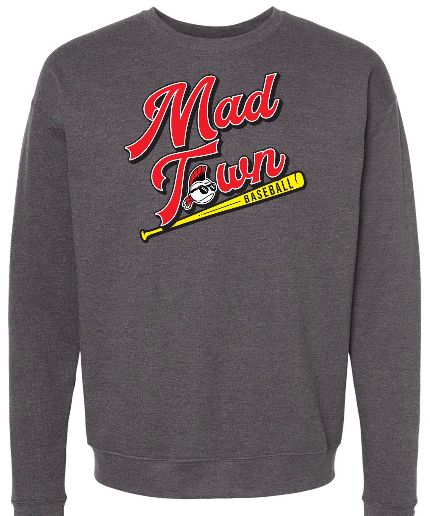 Madtown Stacked Logo Graphite Crewneck Adult