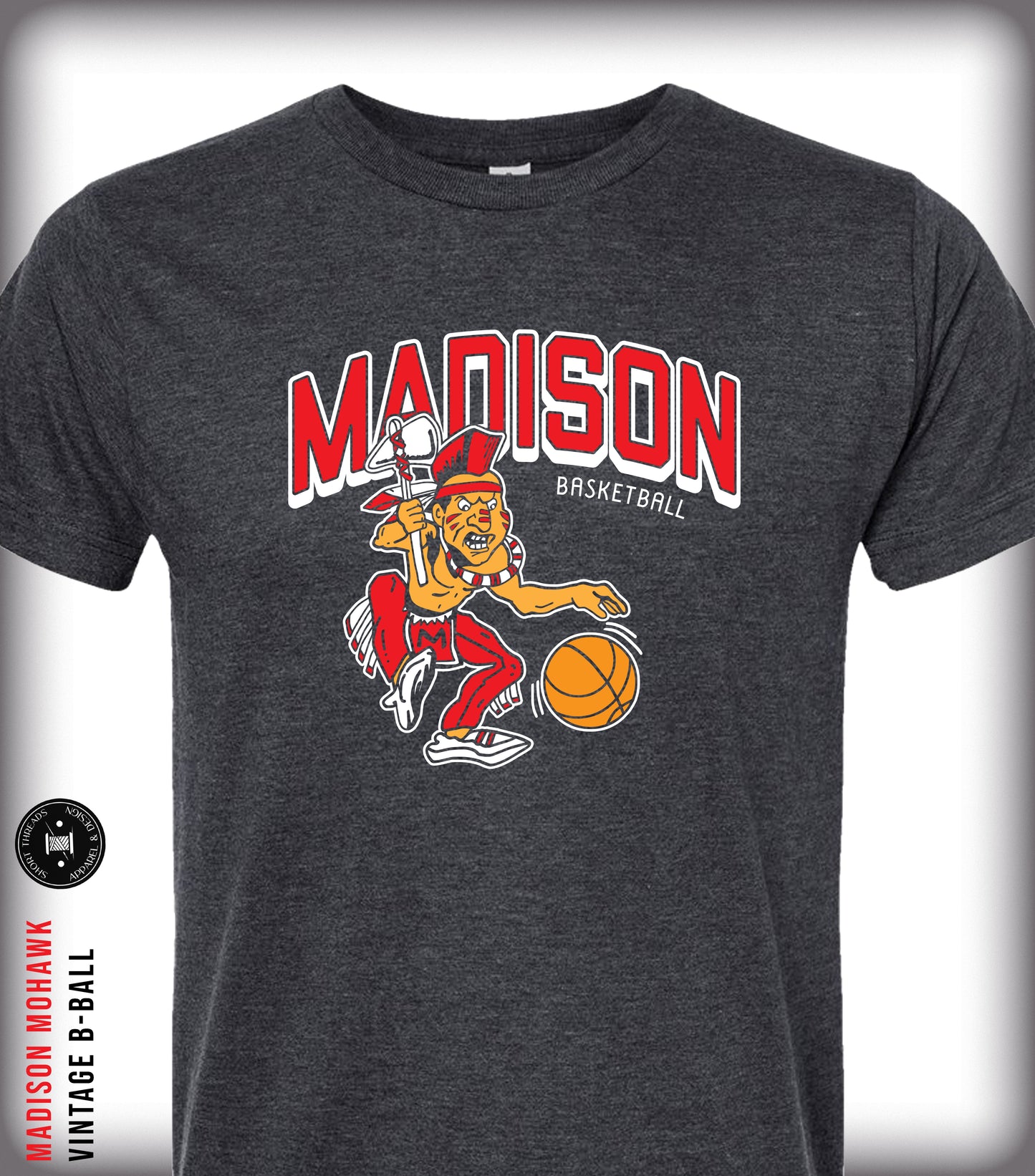 Vintage Mohawk (Heather Graphite) Short Sleeve T Shirt