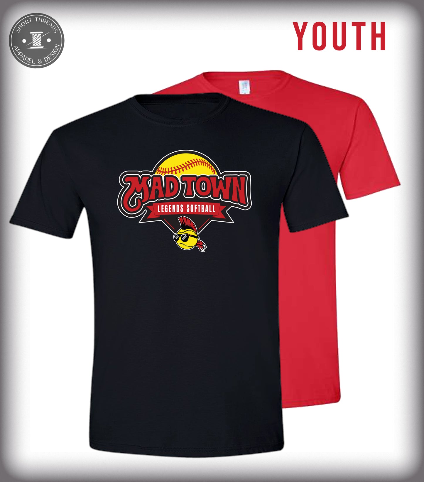 Youth Madtown Softball D1 Design T Shirt