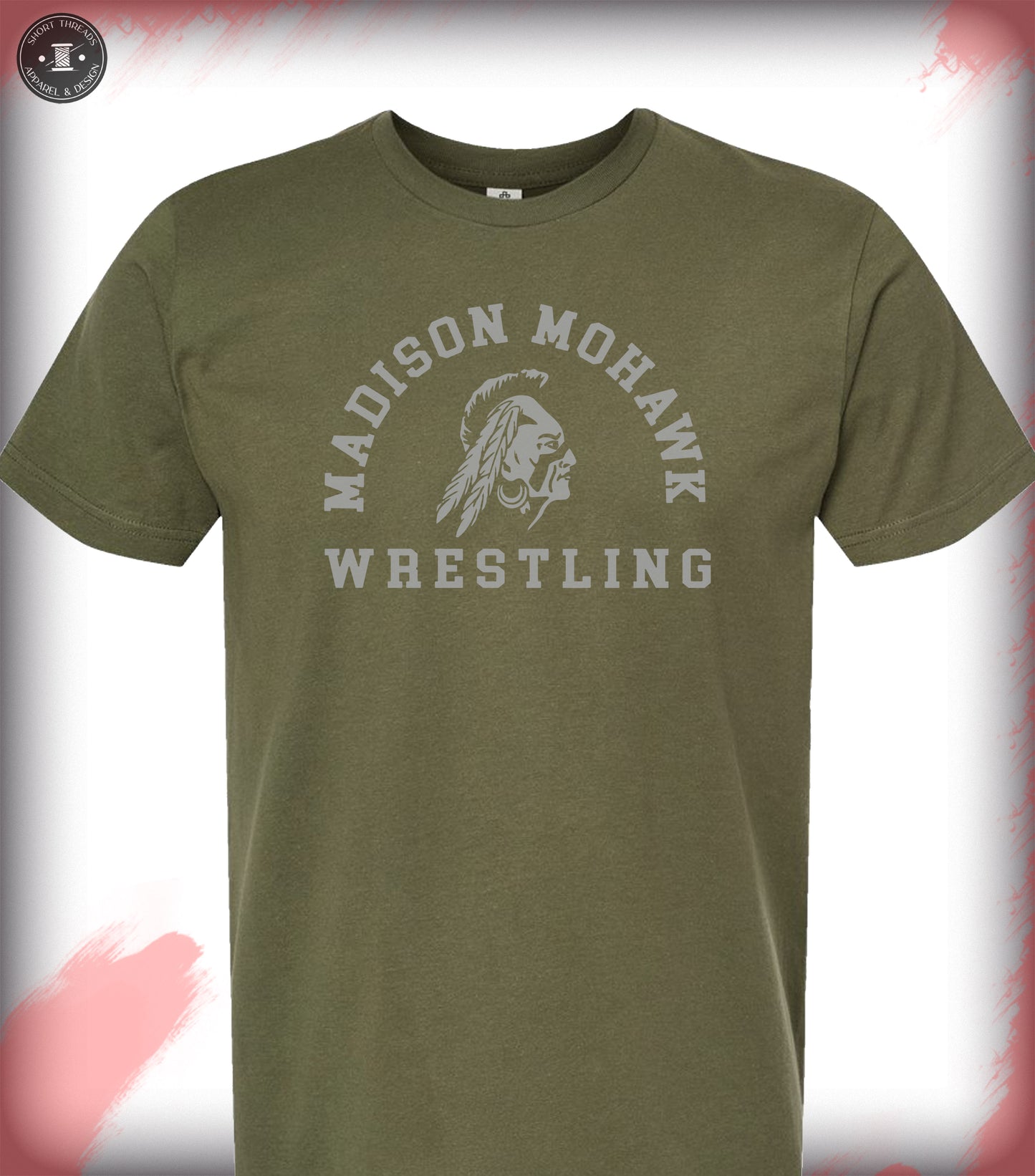 Army Green with Tone on Tone logo