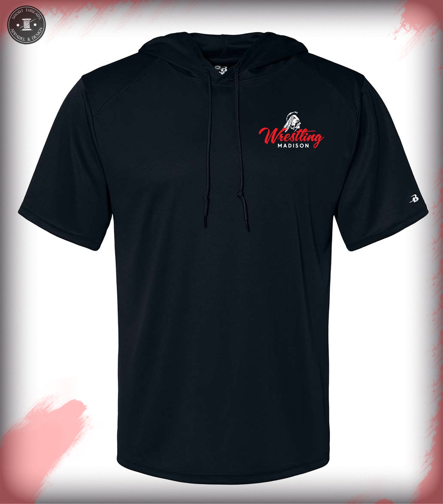 Hooded T Shirt Wrestling Logo