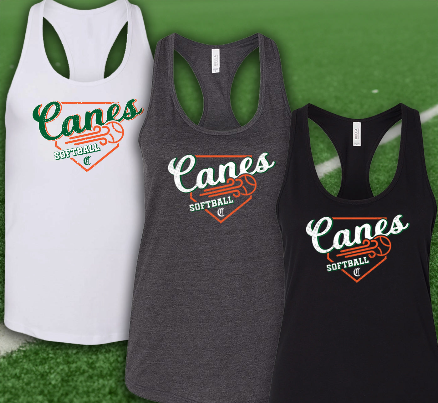 Women's Racerback "Canes Home Plate" Tank