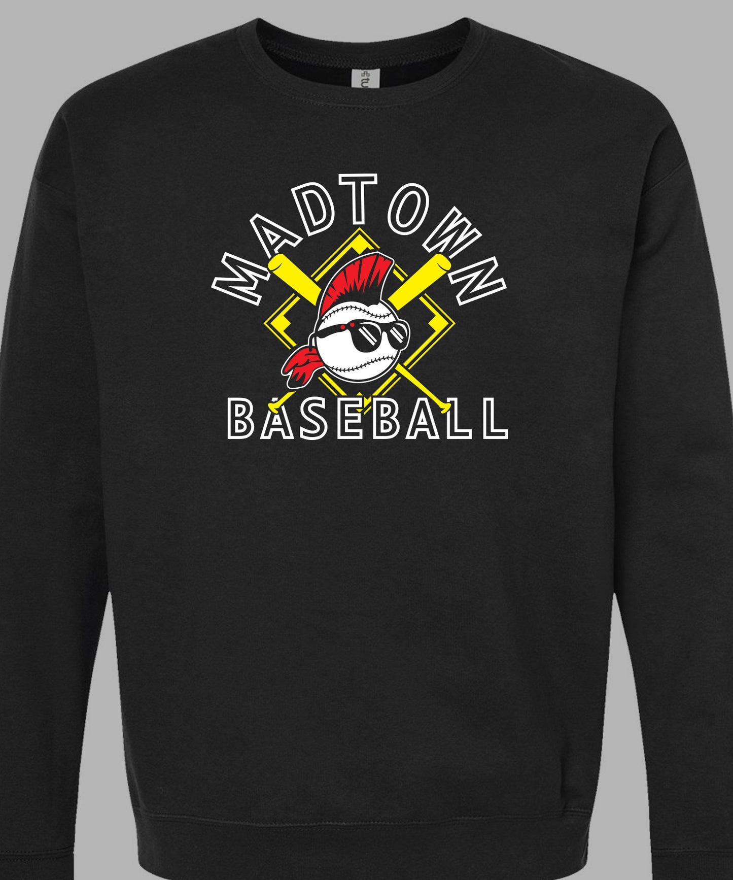 Madtown Crossed Bats Crewneck Adult