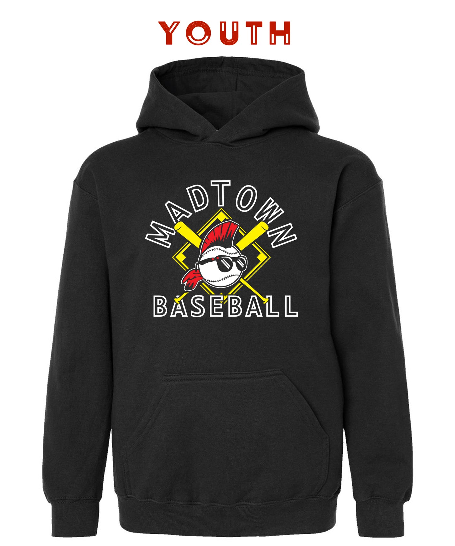 YOUTH Madtown Crossed Bats Hoodie