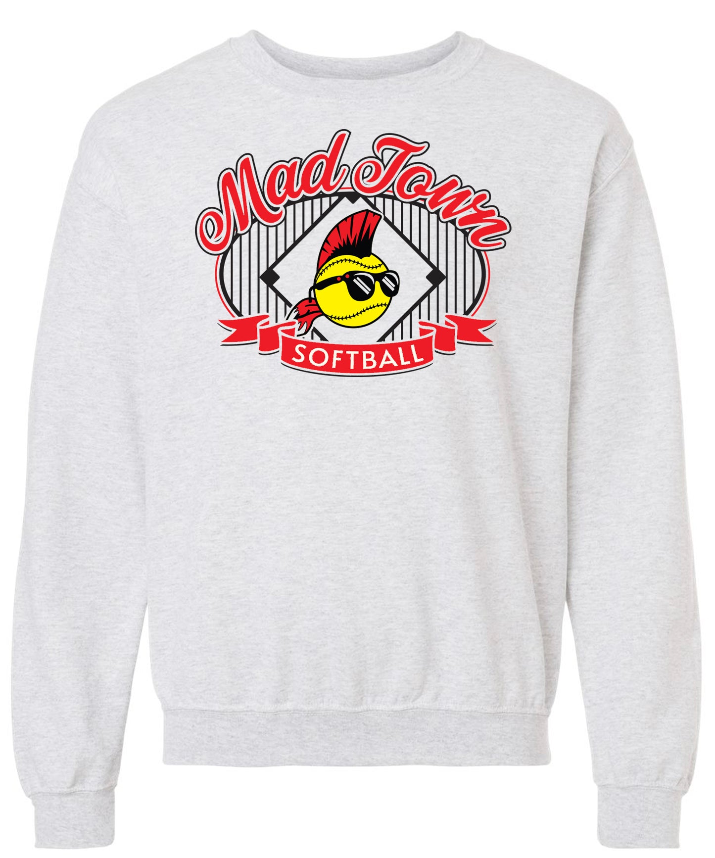 Madtown Softball Ash Gray Pinstripe Adult