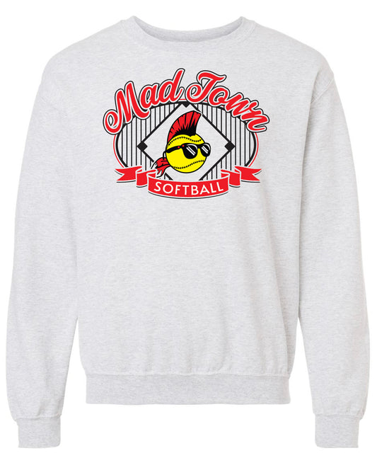 Madtown Softball Ash Gray Pinstripe Adult