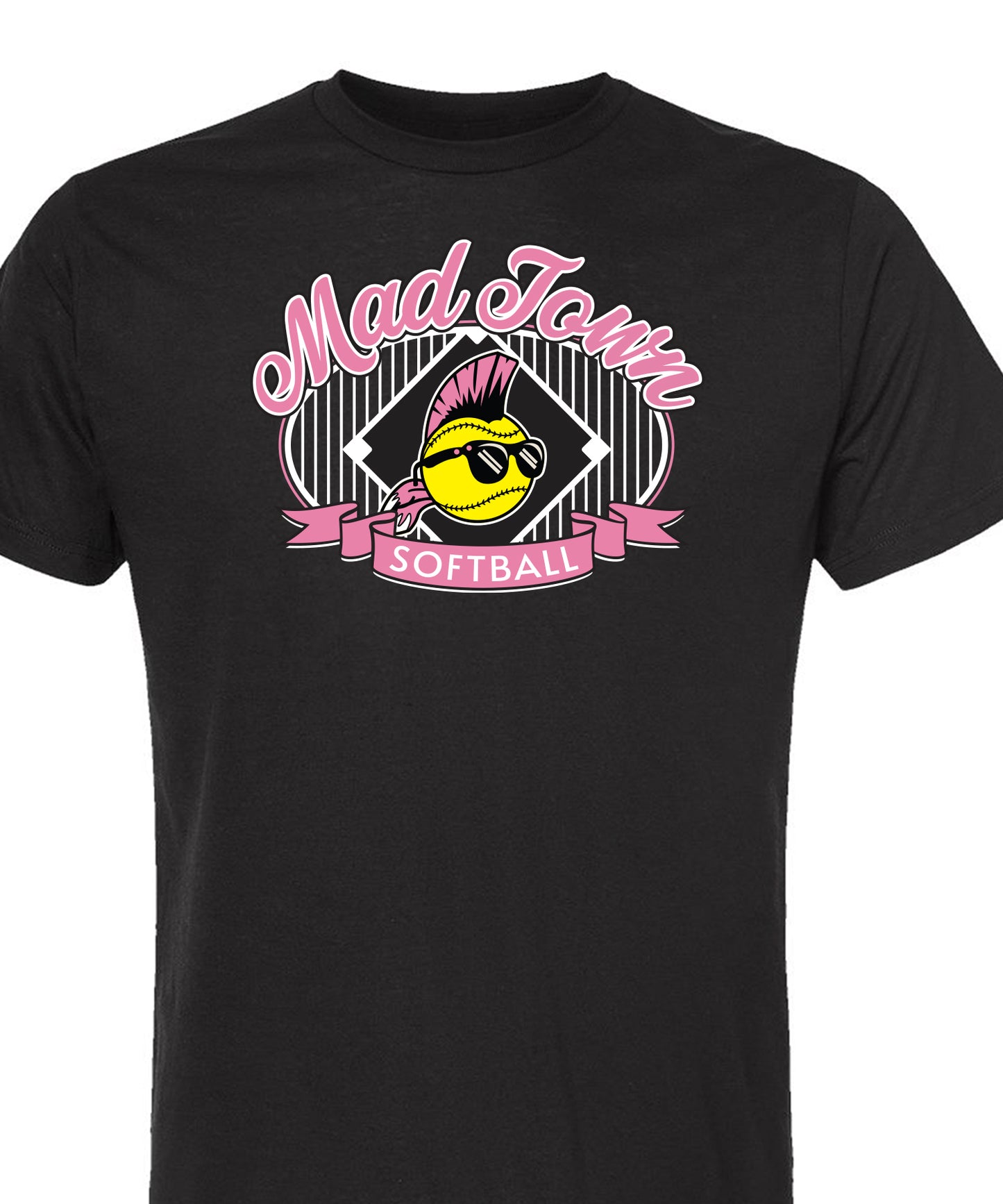 Madtown Black PINK_Pinstripe T Shirt