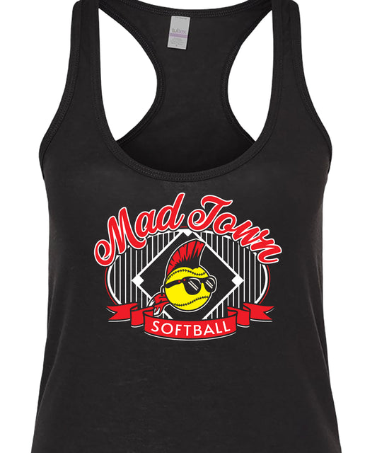 Madtown Softball Womans Black Tank