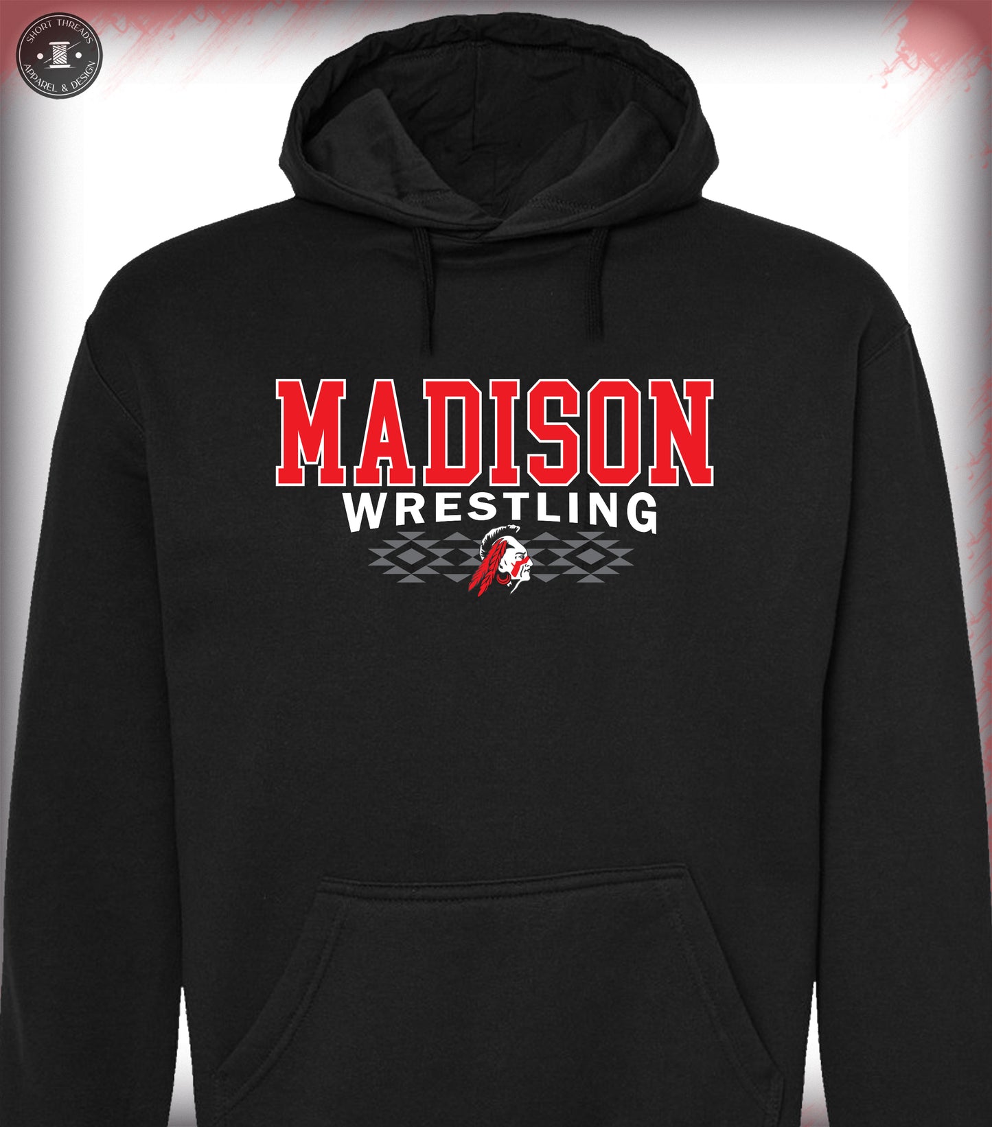 Wrestling Native Pattern Hoodie
